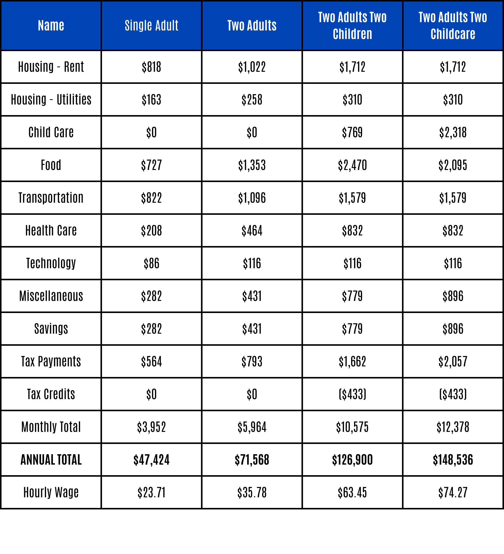 York County ALICE Stability Budget