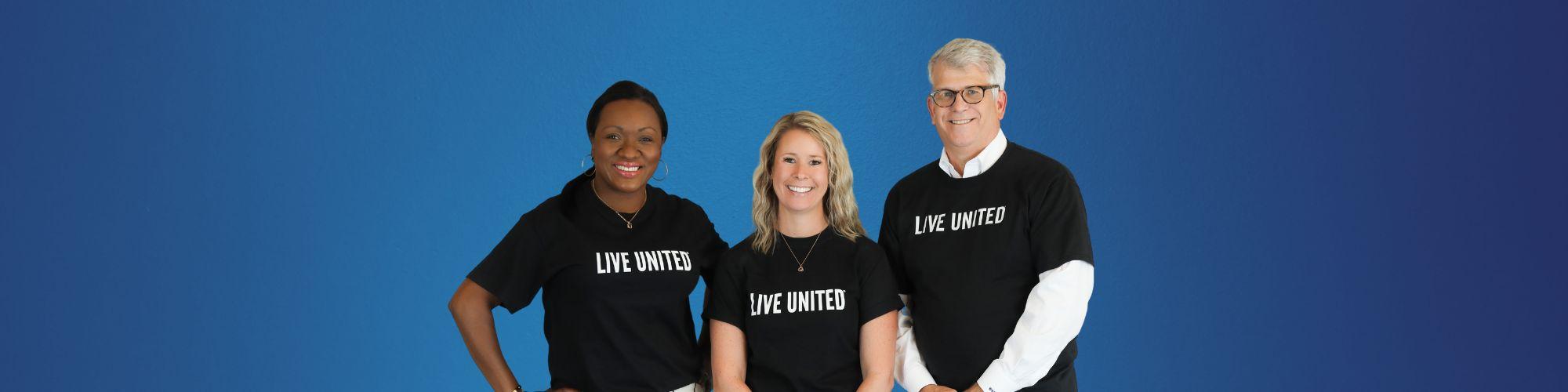 People in Live United Shirts