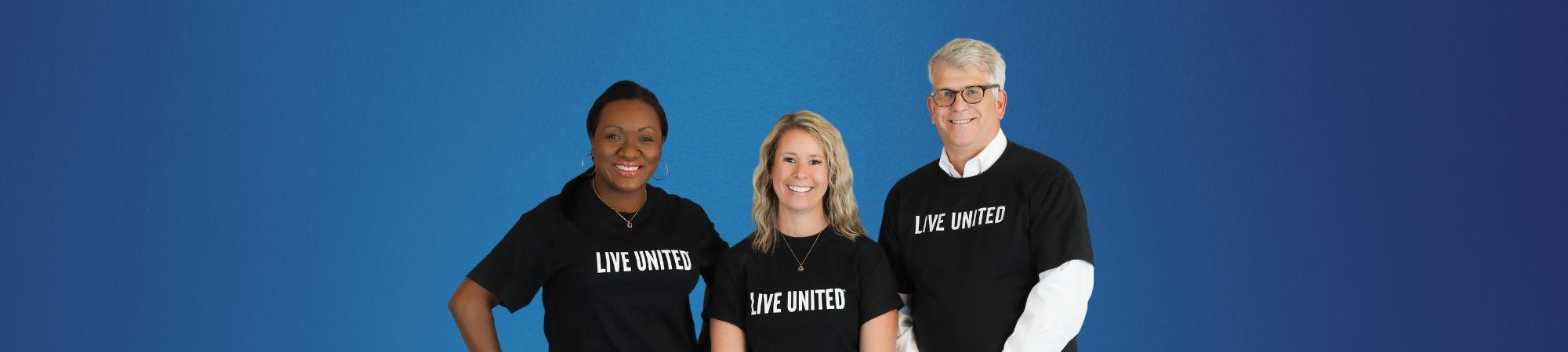 People in Live United Shirts